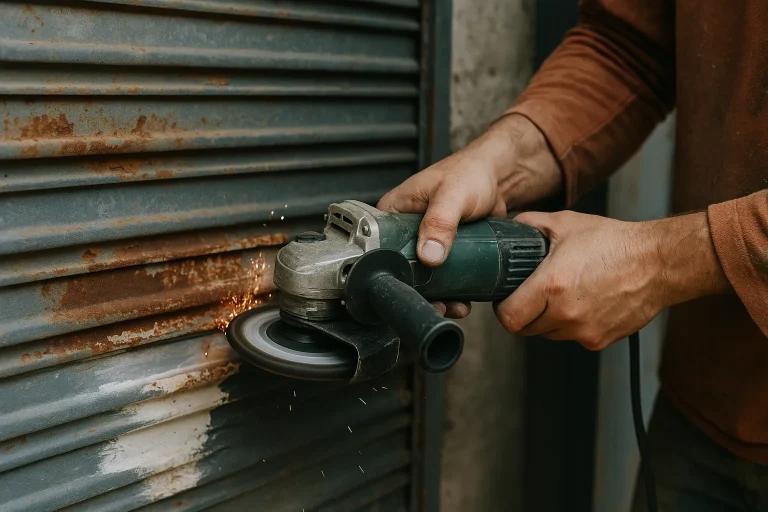 Décapage volets métalliques