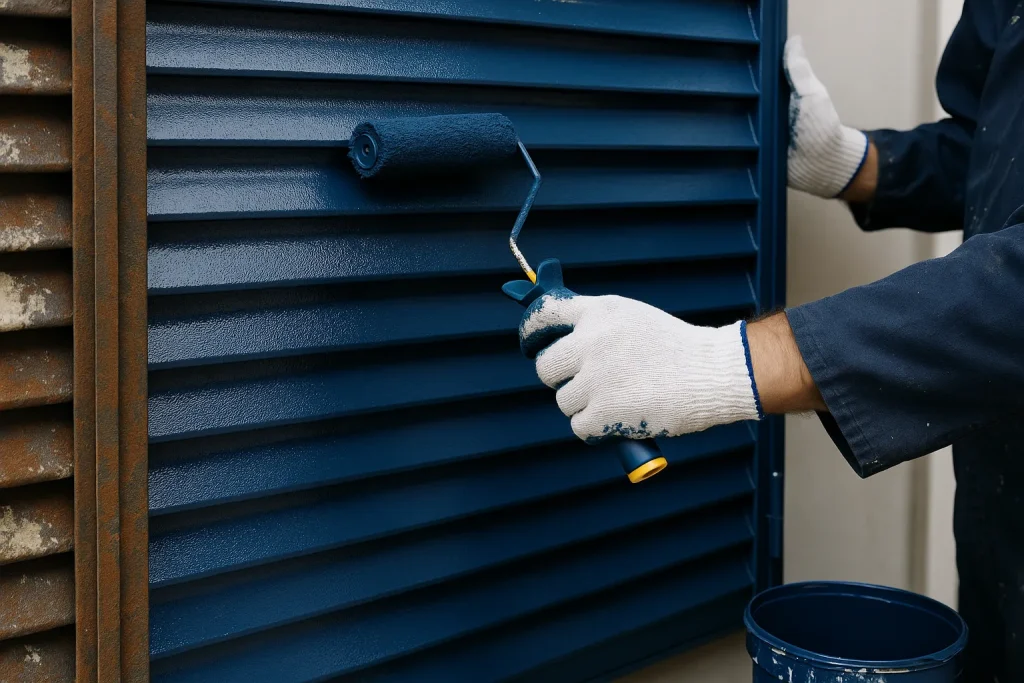 Peinture volets métalliques