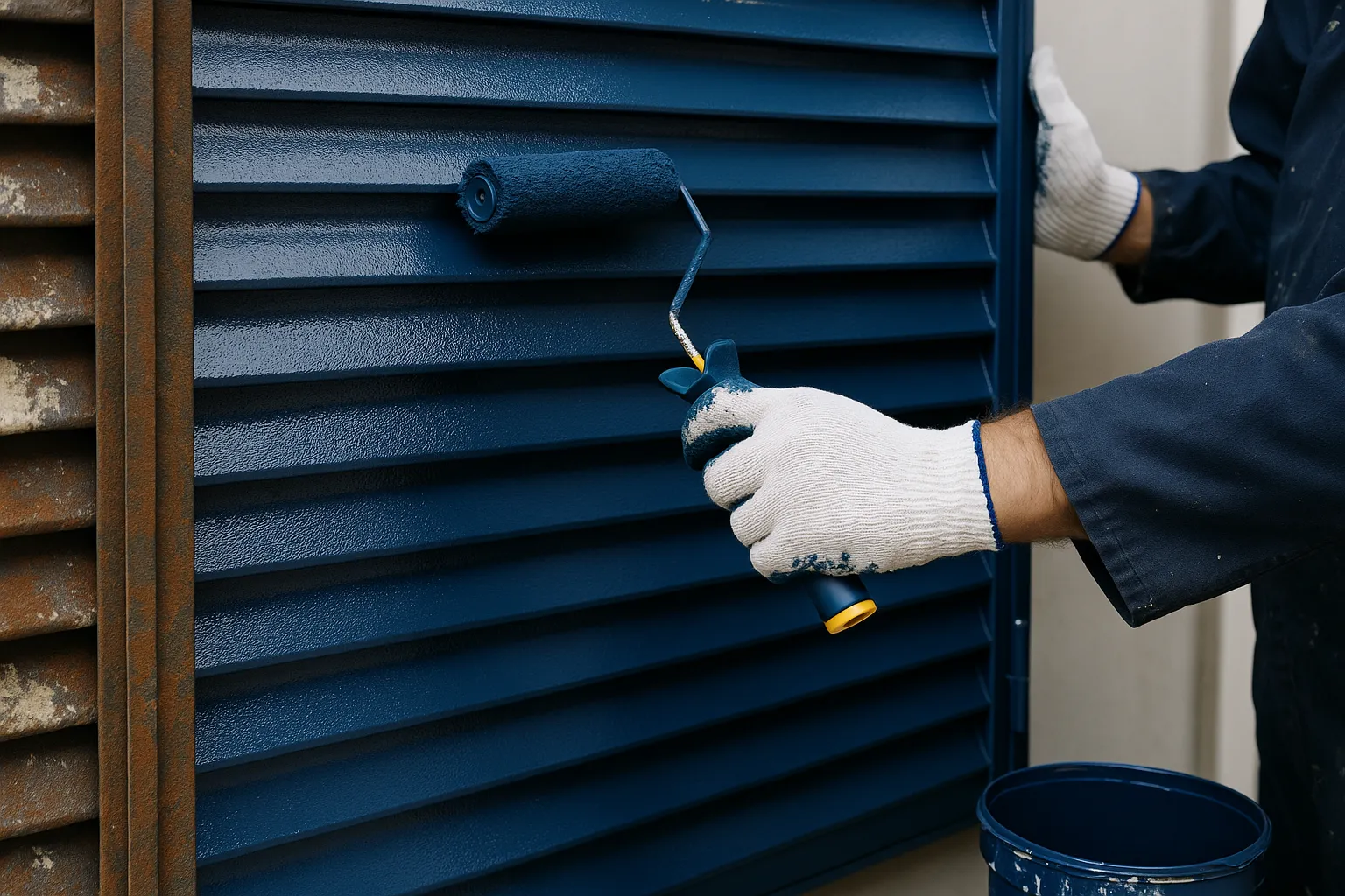 Peinture volets métalliques