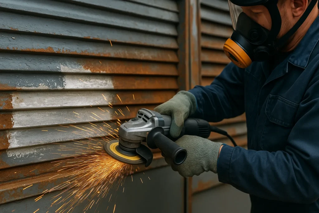 décapage Volet métallique