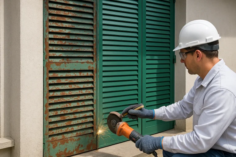Nos étapes de rénovation de volets métalliques